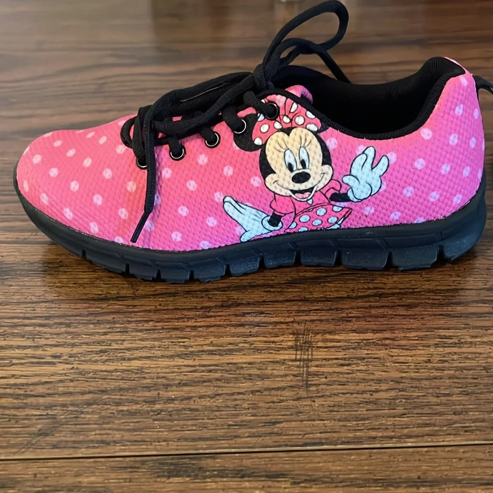 New combo Mickey Minnie Mouse tennis shoes, sneakers, blue pink, women 9, men 7 - Picture 8 of 16